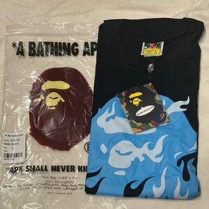 A Bathing Ape Bape Flames T-Shirt L